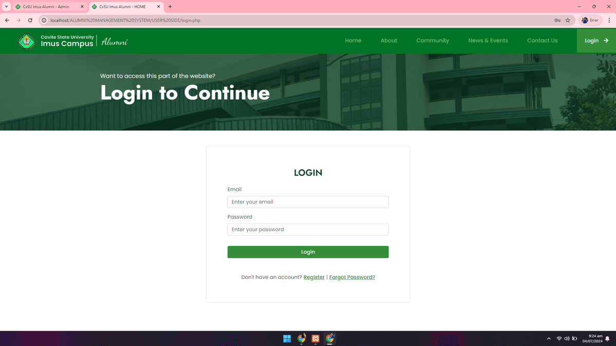 CvSU Imus Alumni Management System screenshot 7