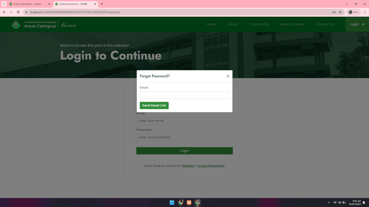CvSU Imus Alumni Management System screenshot 8