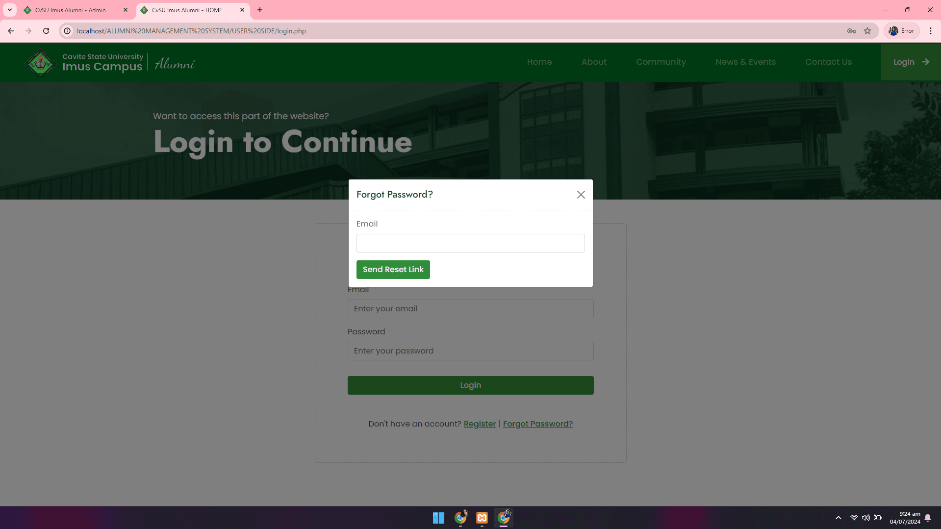 CvSU Imus Alumni Management System - image 8
