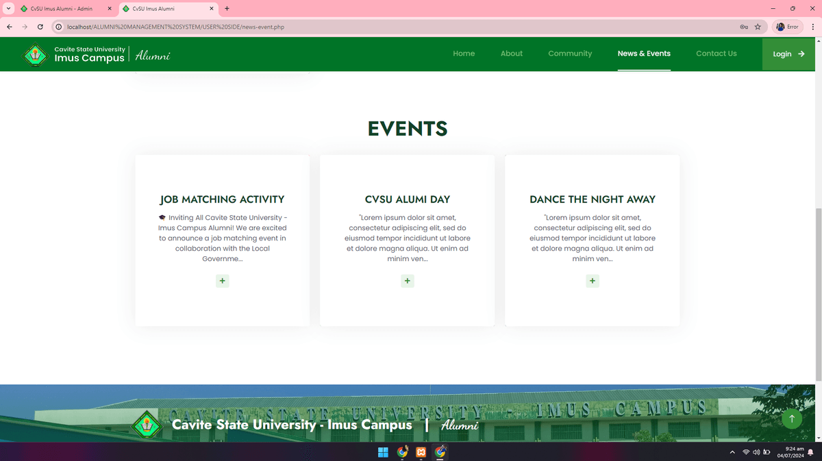 CvSU Imus Alumni Management System screenshot 10
