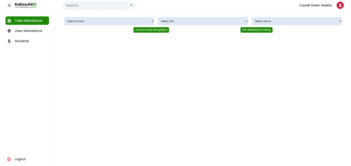 KabsuAtts – Face Recognition Attendance System screenshot 2