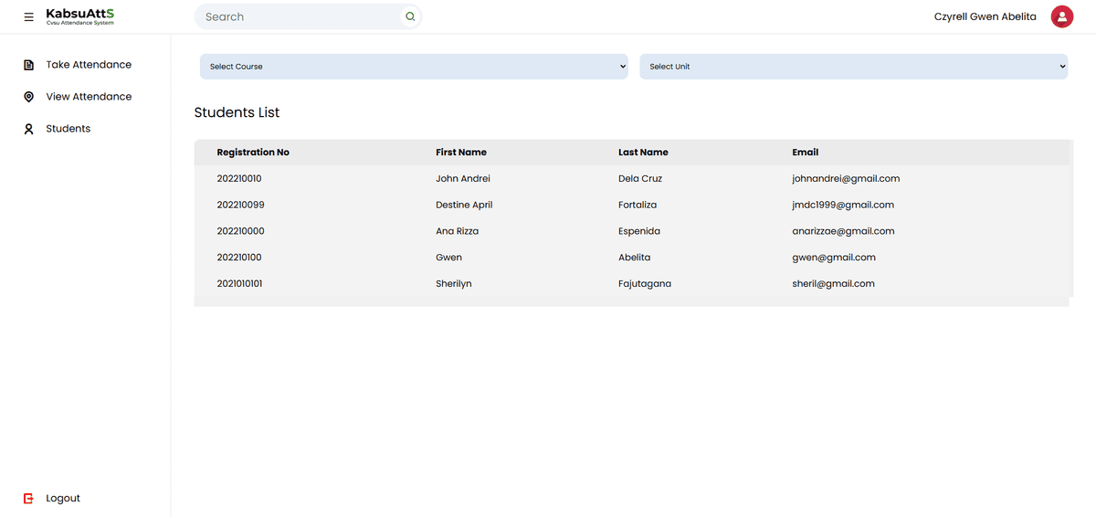 KabsuAtts – Face Recognition Attendance System screenshot 7