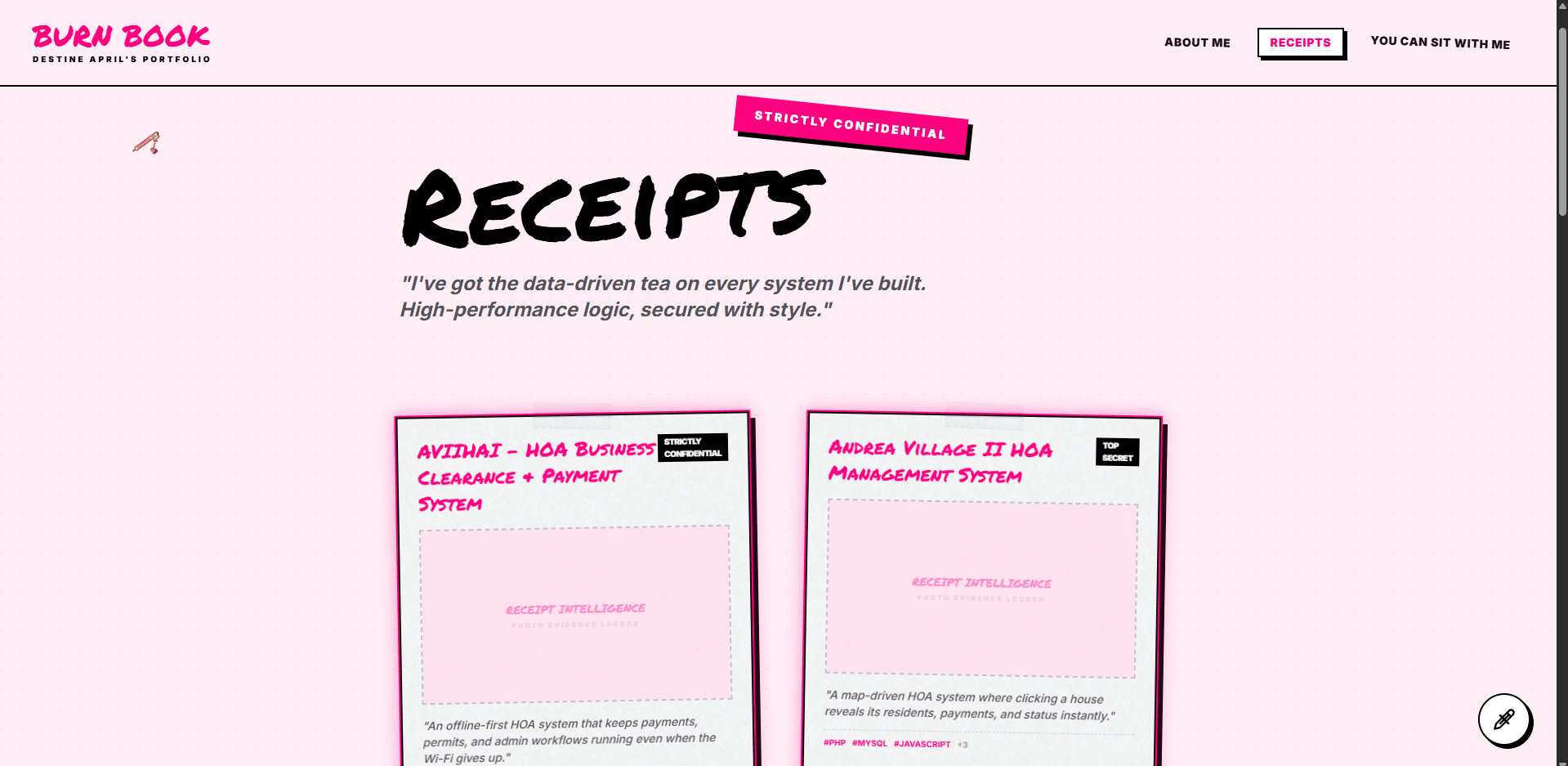 Burn Book — Mean Girls Themed Portfolio - image 7